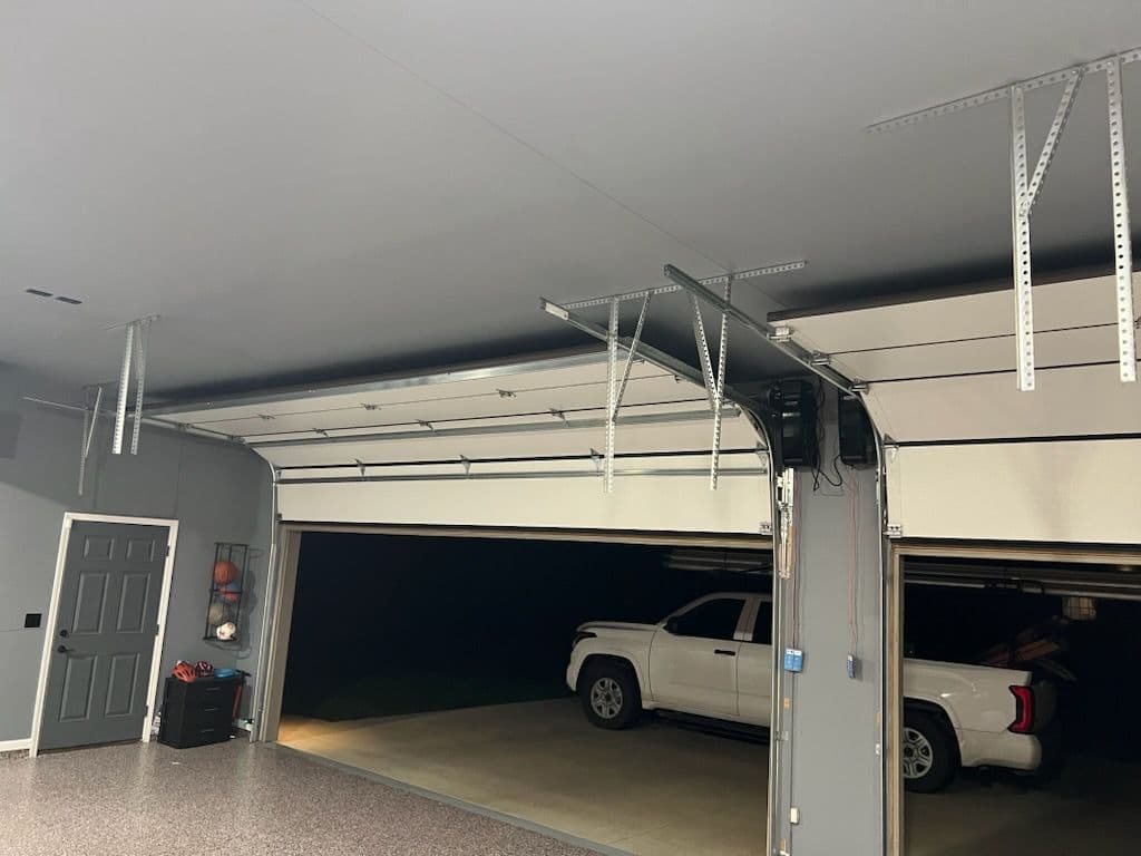 Gallery photos for Sleek Brown Paneled Garage Door Installation: Image #2