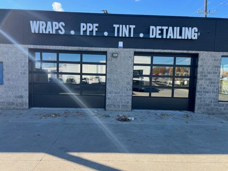 Project Sleek Glass Garage Doors Elevate Local Business image