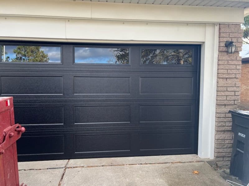 Project Stylish Black Garage Door Installation image