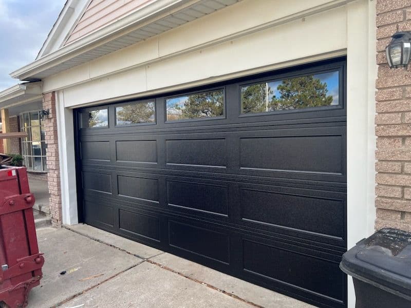 Gallery photos for Stylish Black Garage Door Installation: Image #2